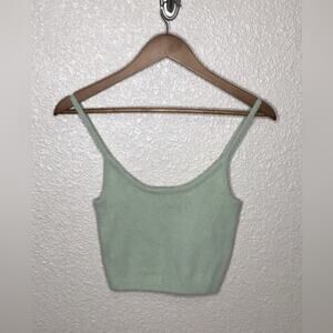 Kendall & Kylie Green Fuzzy Top Size XS